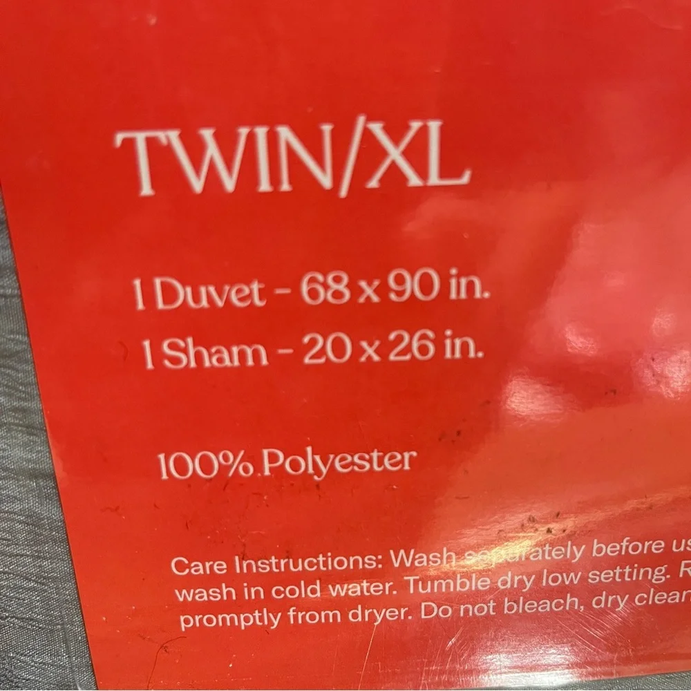 dawn 2 piece duvet set TWIN/XL Gray boys room minimalist look modern